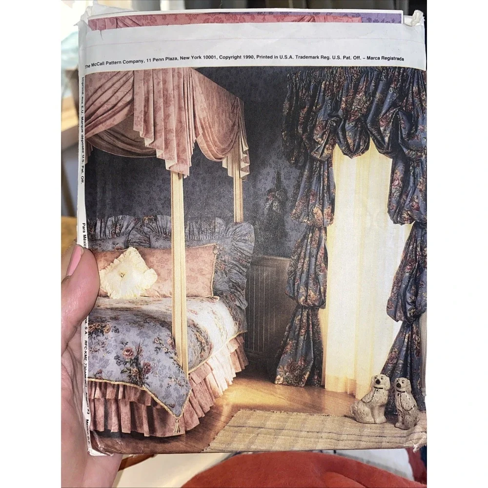 Uncut Vintage 1990 McCalls Crafts 5129 Sewing Pattern Curtains Window Shower